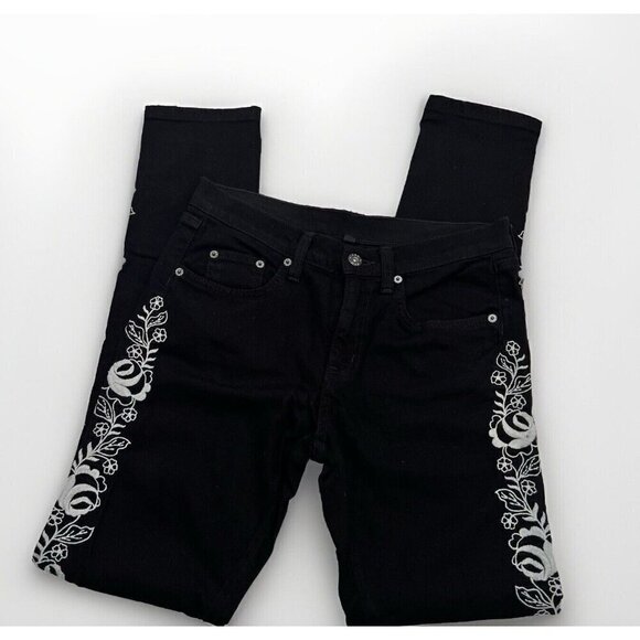 LF Carmar Skinny Jeans Embroidered Floral Western Boho Style Size 26 NWOT - Picture 6 of 16